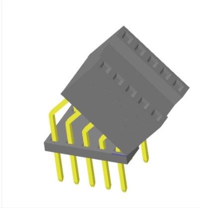 2,54 mm: n 45 asteen tyyppinen naarasnastan otsikko