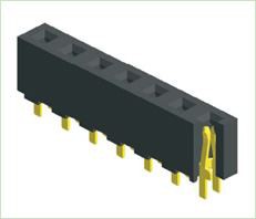 3,96 mm naarasotsikko yksirivinen suora tyyppi H8,9